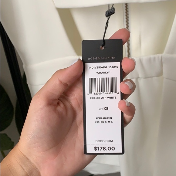 BCBG - White Open Back Blouse (NWT) - Picture 4 of 5